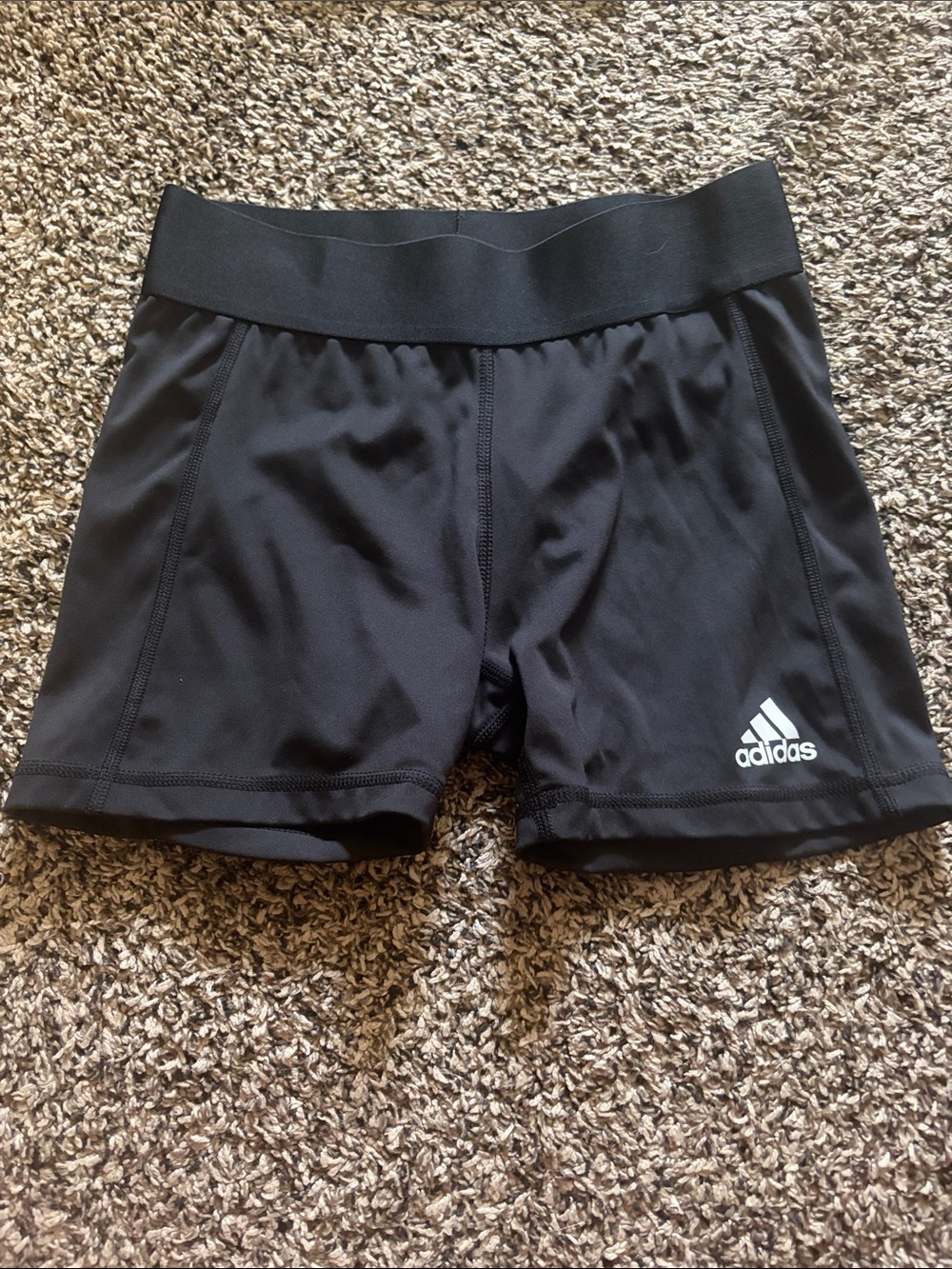 adidas Black Womens' Sport Bike Shorts with Logo